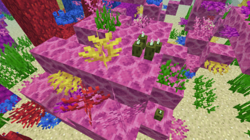 マイクラ サンゴブロックとサンゴを紹介 水中で使えるカラフルなブロックです ビビアンのマイクラ攻略ブログ