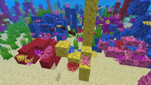 マイクラ サンゴブロックとサンゴを紹介 水中で使えるカラフルなブロックです ビビアンのマイクラ攻略ブログ